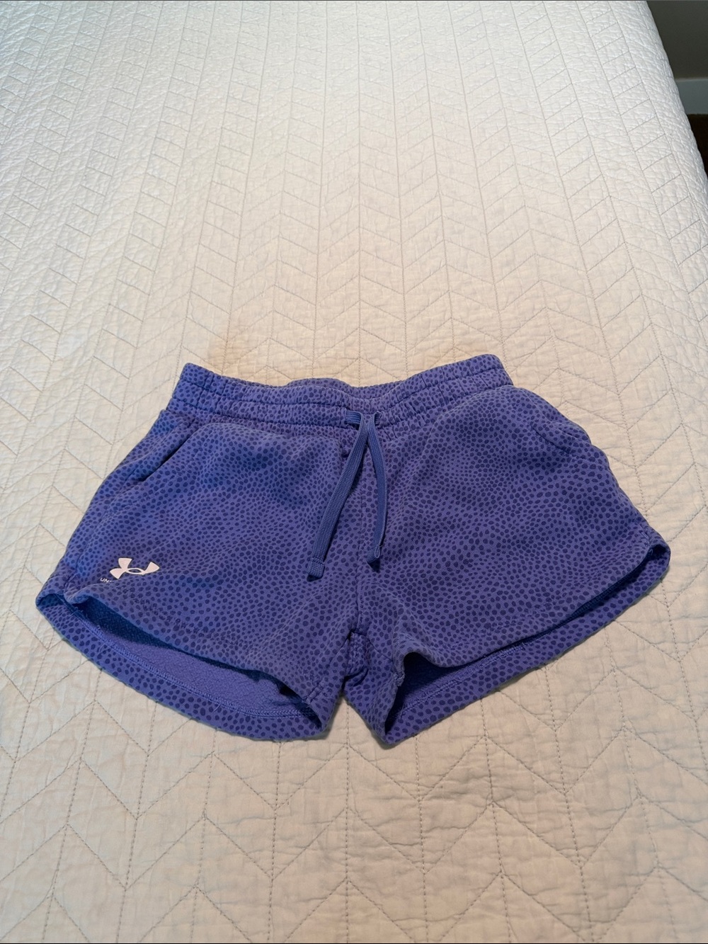 Under Armour Girls Purple Drawstring Athletic Shorts
